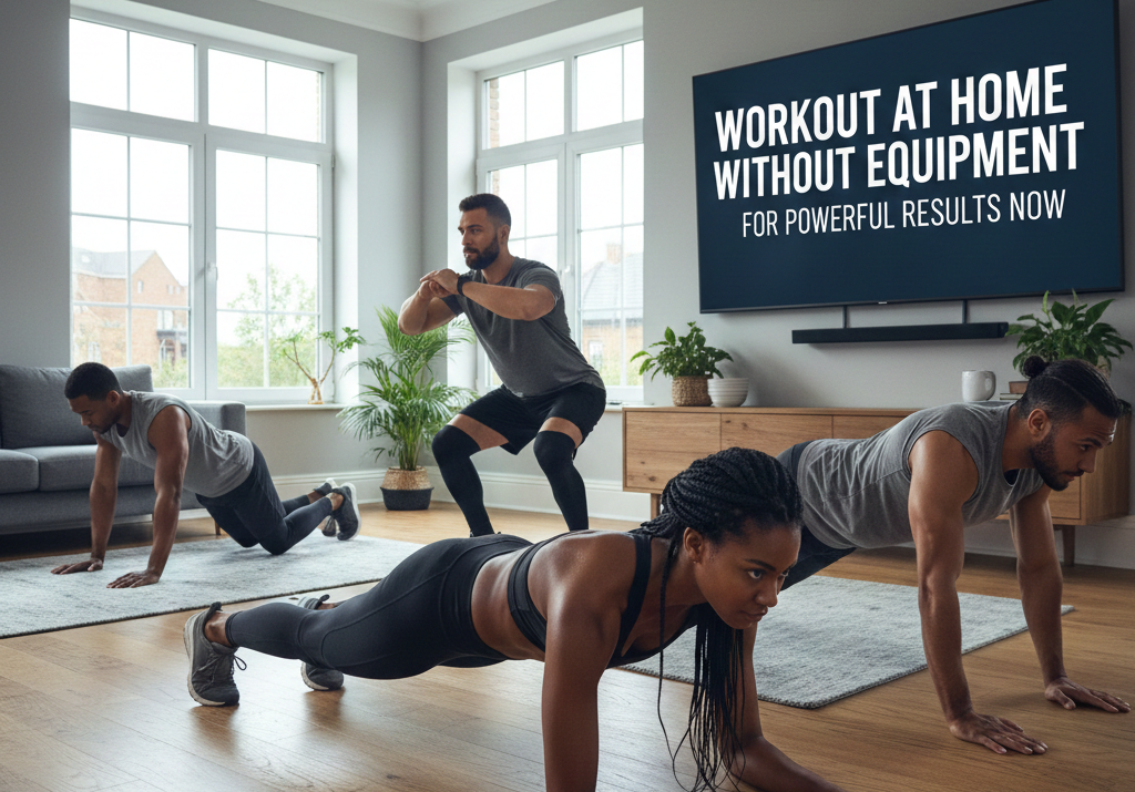 Workout at home without equipment for powerful results now